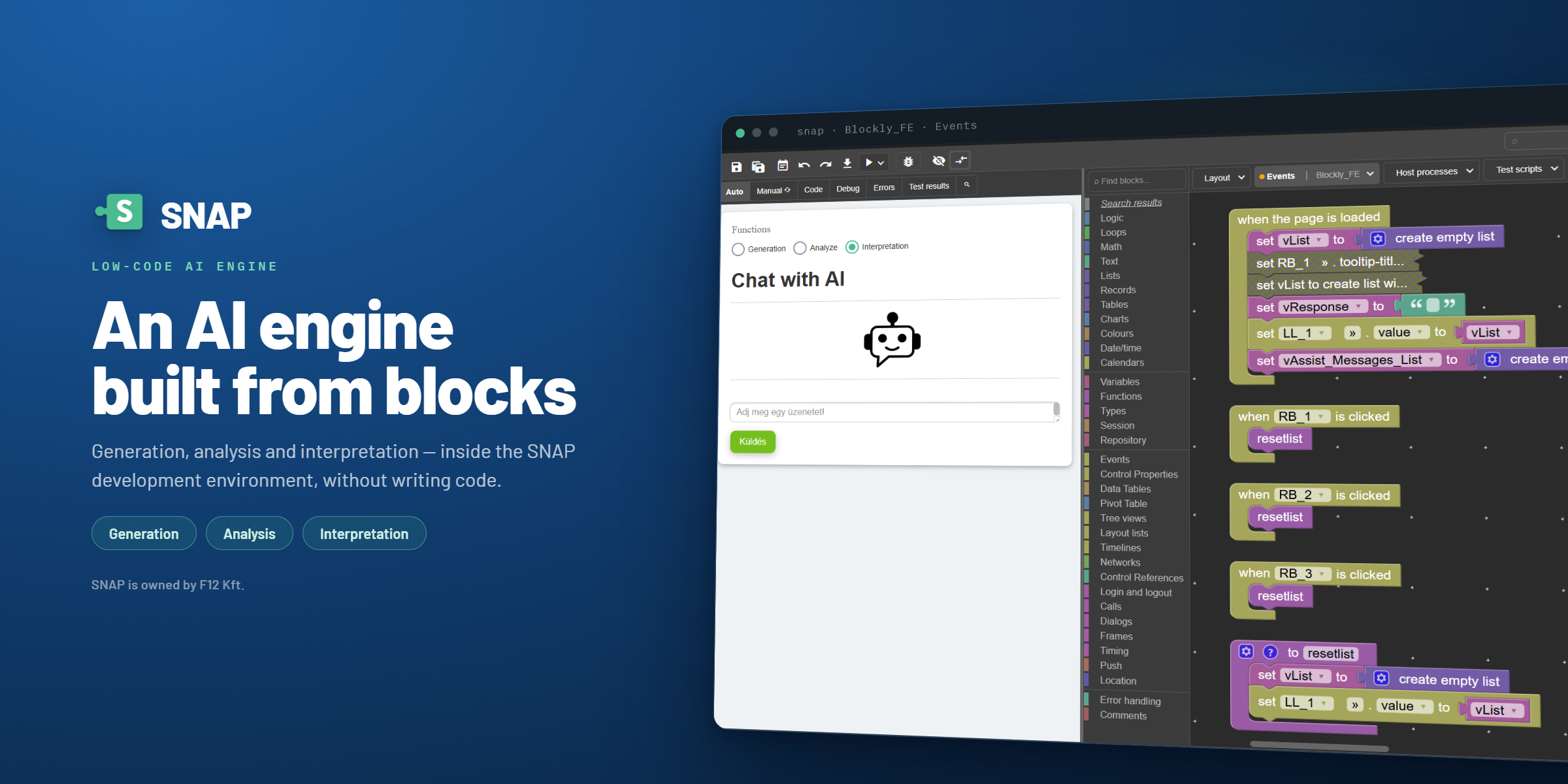 SNAP – low-code AI engine