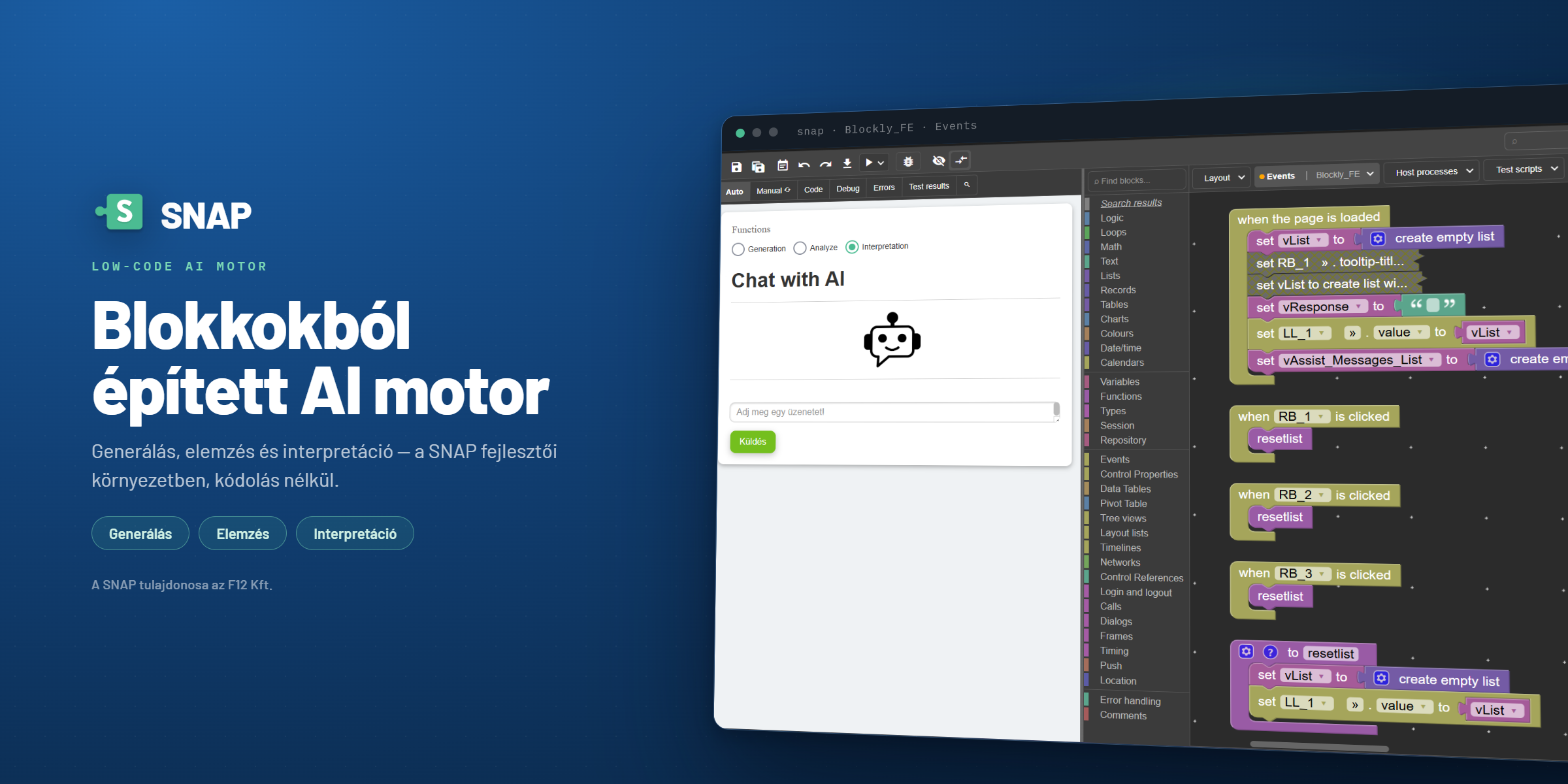 SNAP – low-code AI motor