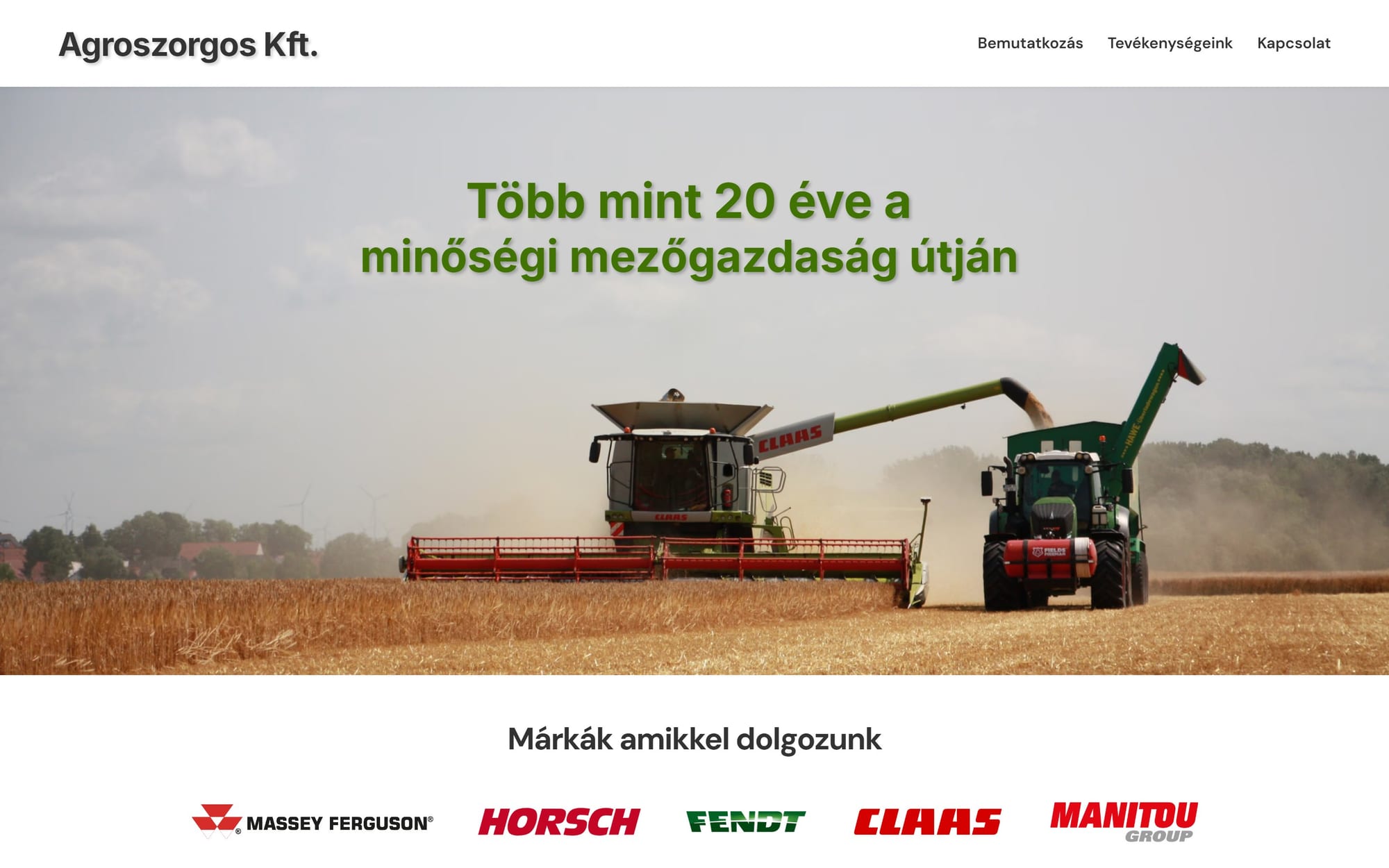 Agroszorgos Kft. — Corporate website