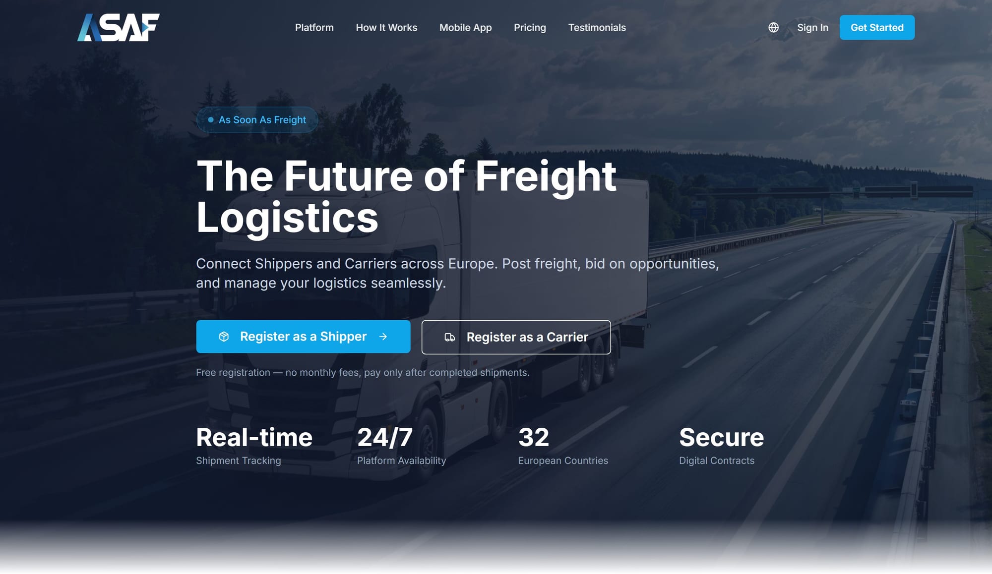 ASAF — Freight exchange platform + driver app