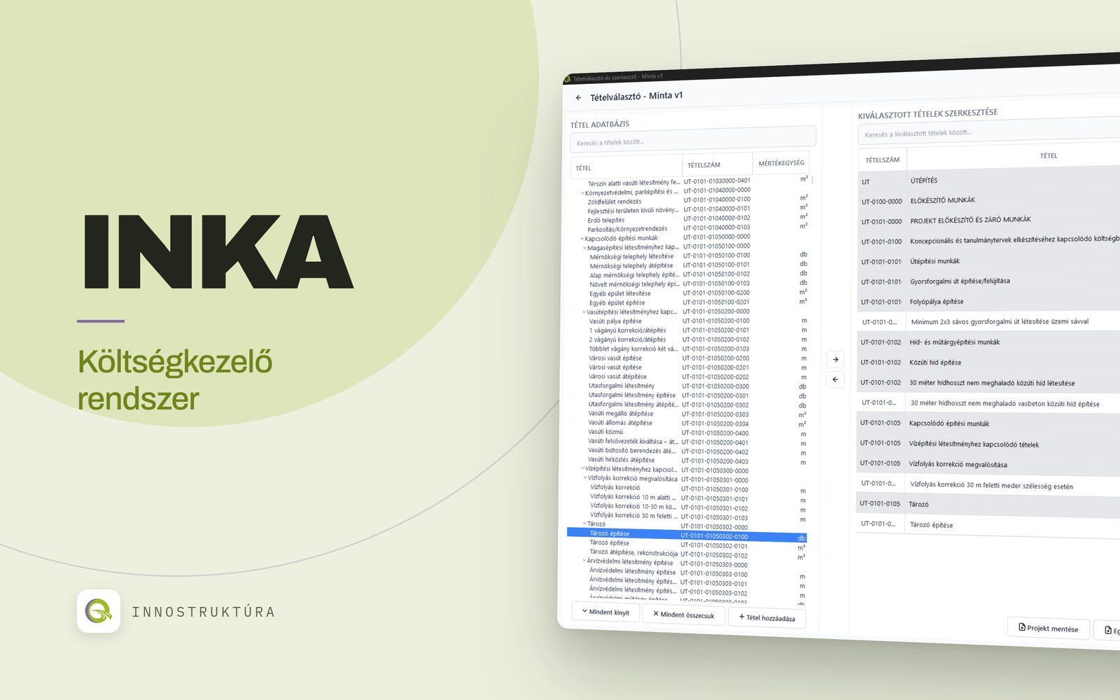 Innostruktúra — INKA – cost-estimation software