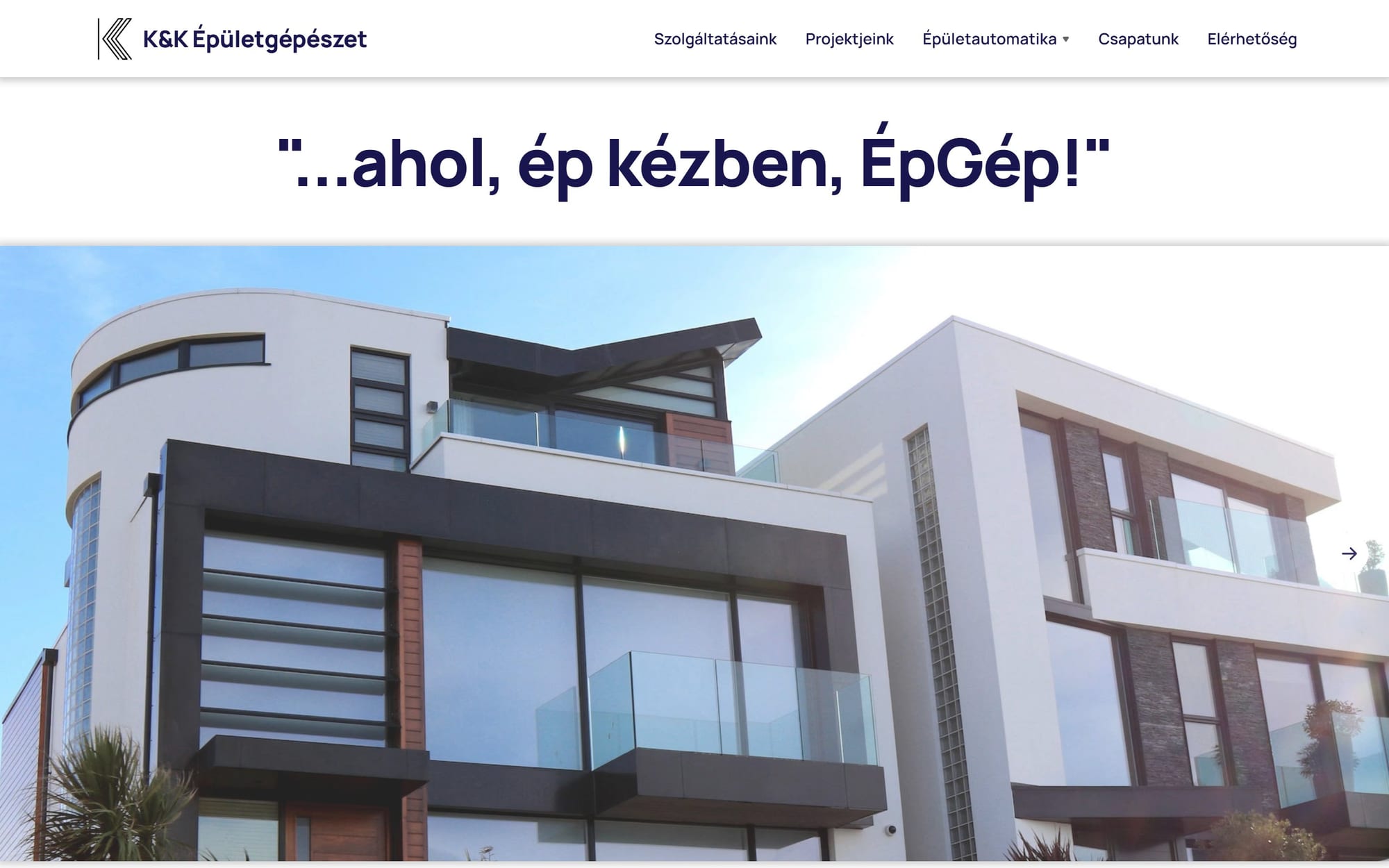K&K ÉpGép Team — Corporate website
