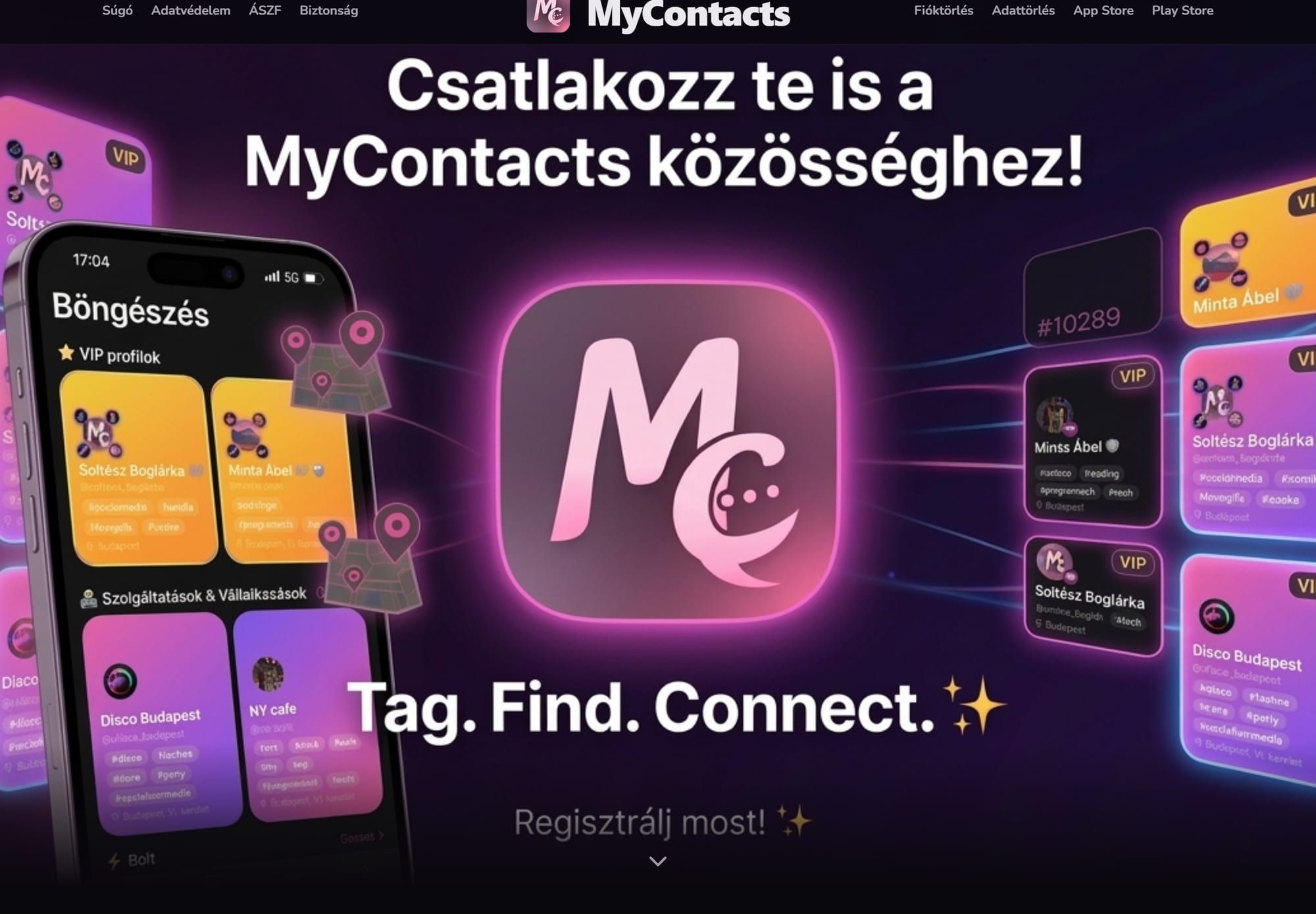 MyContacts — Social mobile app