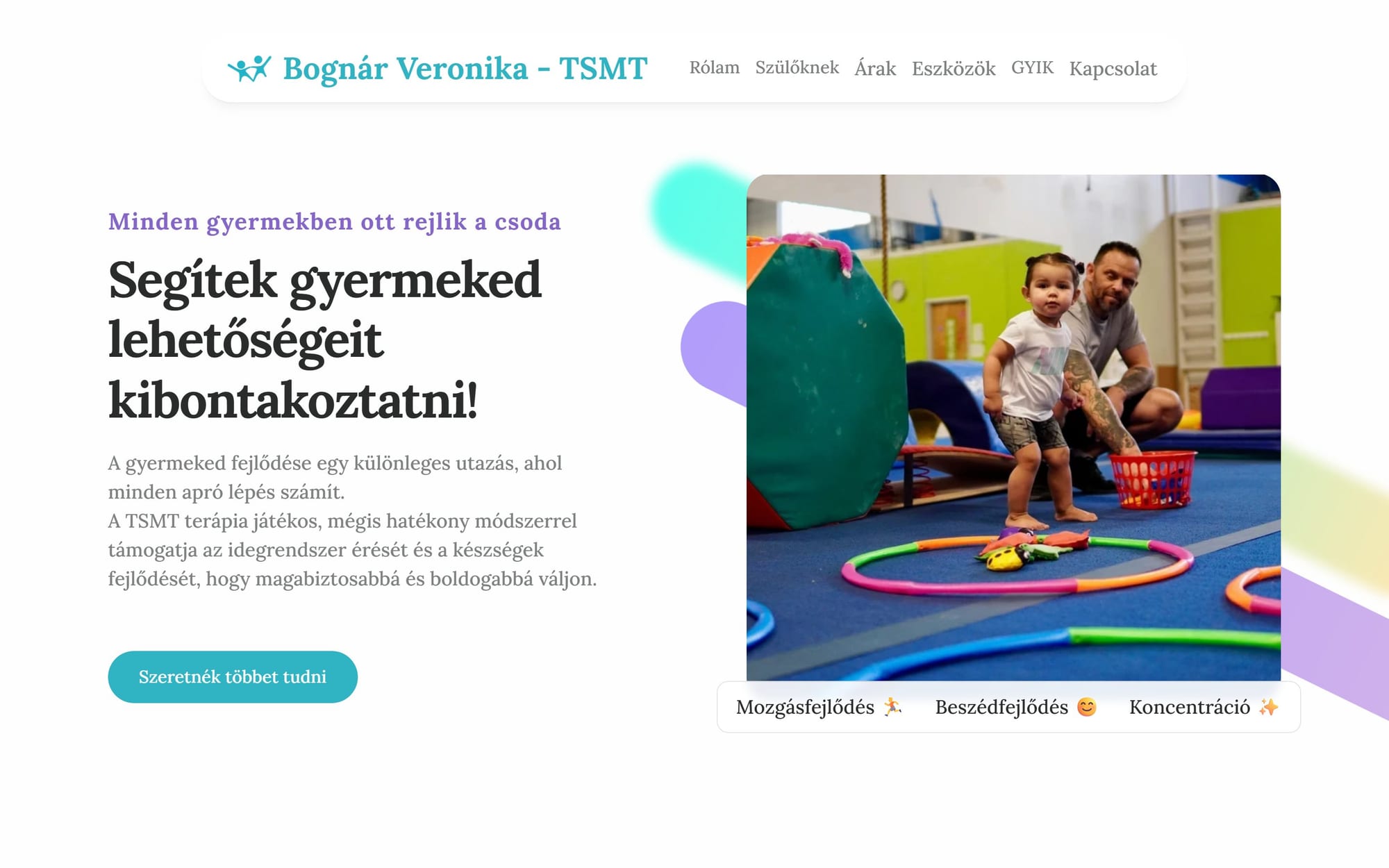 Bognár Veronika — Developmental pedagogy website